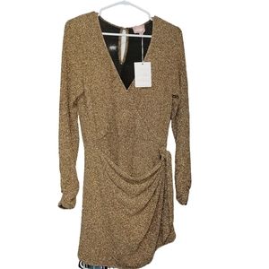 NWT Show Me Your MuMu Gold Dress